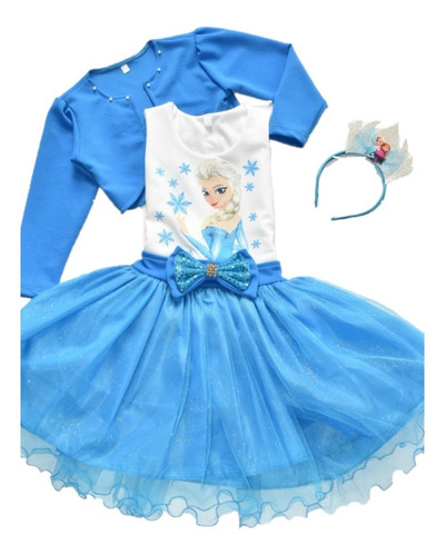 Vestido Para Niña Elsa Frozen