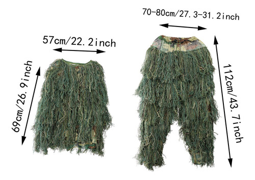 Con Capucha Elástica Ghillie Se Adapta A Los Pantalones De