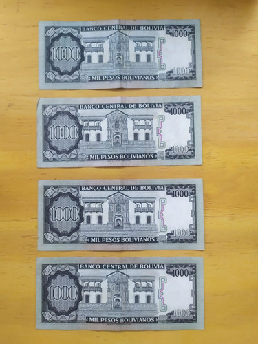 Bolívia 1982 - Sob/mbc - 1000 Pesos Bolivianos - Cód.067 (Usado)