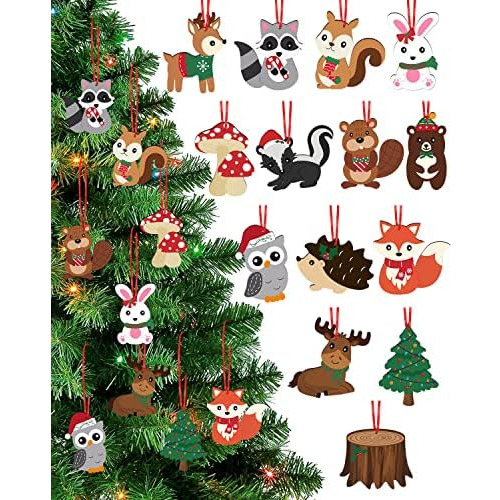 12 Piezas De Adornos De Árbol De Navidad Tema De Anima...