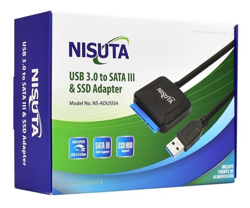 Imagen 6 de 7 de Adaptador Conversor Usb 3.0 A Sata Ssd Discos 2.5 3.5 Fuente