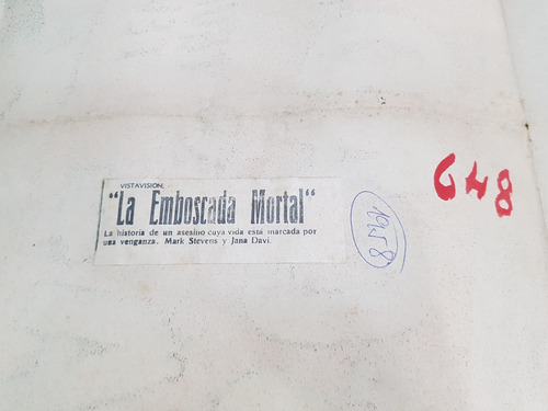 Antiguo Afiche La Emboscada Mortal Mark Steven Mag 59499 (Usado)