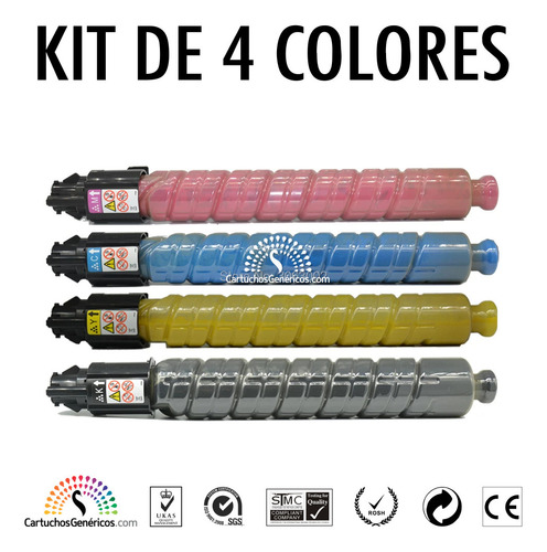 Kit 4 Toner Generico Para Ricoh Aficio Mp C305sp C305spf 12k