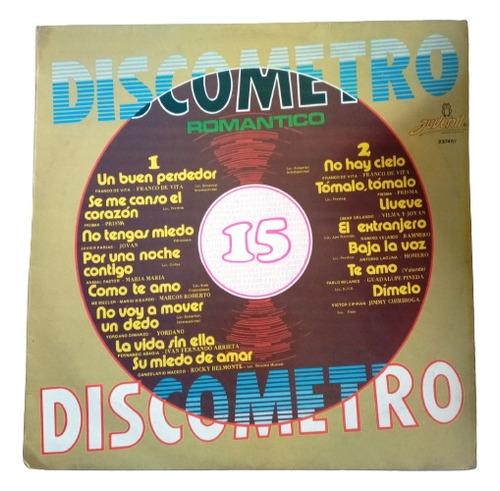 Lp Acetato Discómetro Vol 15 Macondo Records