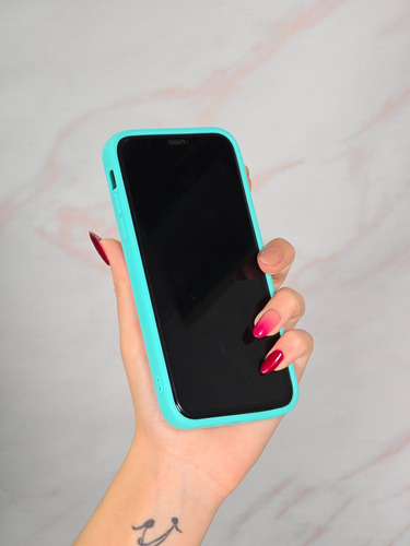 Funda Diseños 3d Tela Cubre Modulo Para Iphone 11 Verde Agua Iphone 11