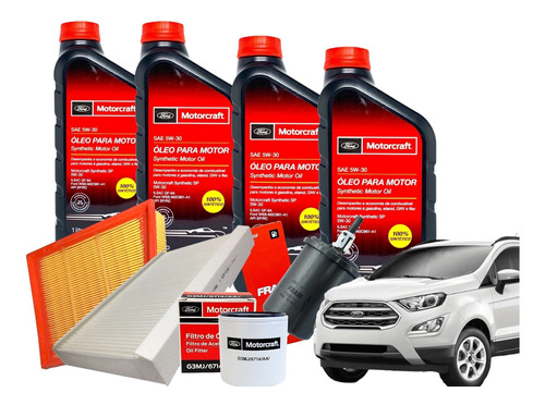 Kit Óleo Filtros Ecosport 1.6 16v Sigma 2013 2014 2015 2016