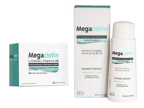 Megacistin Comp X 60 + Shampoo X 200ml Control Caida