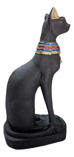 Figura Buda Top Collection Goddess Bastet Estatua - Negro 