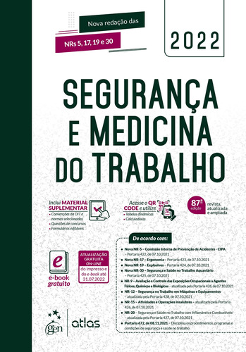 Segurança e Medicina do Trabalho, de Equipe Atlas. Editora Atlas Ltda., capa mole em português, 2022