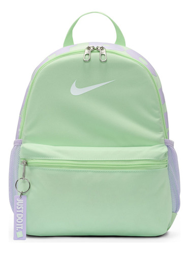 Minimochila Para Niños 11l Nike Brasilia Jdi Verde Color Verde vapor/Flor de lila/Blanco