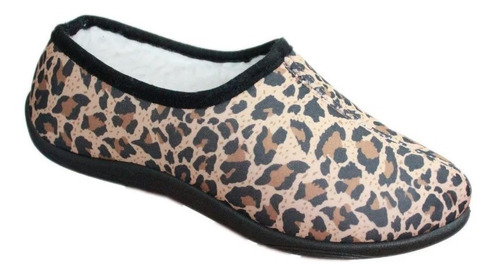 Pantufla Hornito Plush Y Corderito-art.155 Leopardo Mujer