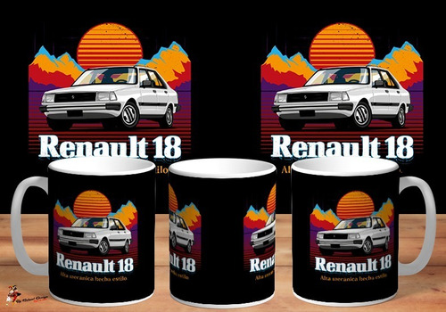 Taza De Ceramica Renault 18 Autos Retro Hd Art