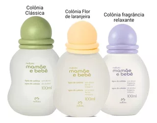 Colônia Perfume Mamãe E Bebê Natura Kit C/ 3