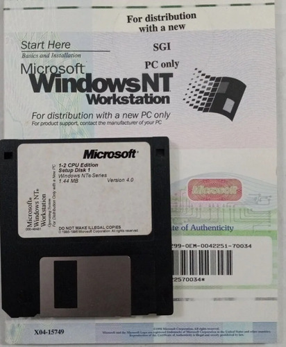 Vintage Windows Nt Con Manual Sellados