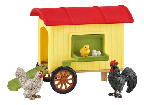 Figura Coleccionable Schleich Gallinero Movil 12pcs +3 42572