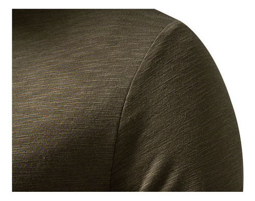 Playera De Manga Larga Para Hombre Con Cuello Henley De Algo