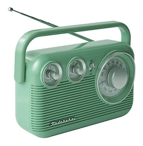 Imagen 6 de 6 de Studebaker Sb2003 - Radio Retro Am Fm Verde Azulado