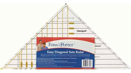 Fons & Porter 3-to-12-inch Easy Diagonal Sets Ruler