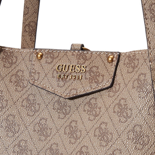 Guess Bolso Tote Eco Brenton Para Mujer, Logotipo Latte, Ee