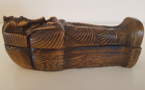 Unico Sarcófago Con Momia Dentro Traído De Egipto 18 Cm