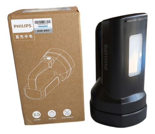 Lanterna Philips Sfl 3121 Recarregável 200 Lúmens Branco Preto