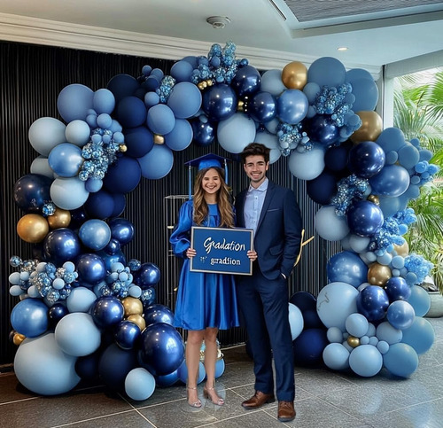 Guirnalda De Globos Azules Decoración De Arco De Cumpleaños