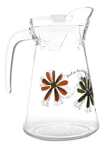 Juego De Agua 6 Vasos Y Jarra De Vidrio Sonrisa Color Transparente