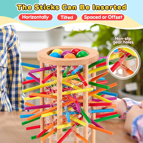 Montessori Juegos De Mesa Para Niños De 4-6-8-12, 48 Palos D