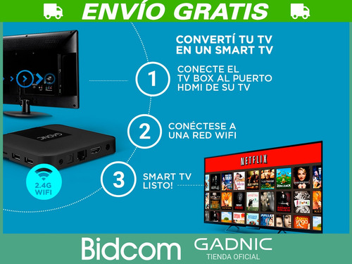 Imagen 3 de 10 de Tv Box 4k Convertidor A Smart Tv Dongle Peliculas Netflix