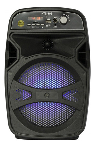 Parlante Portatil Bluetooth Karaoke Fm Luces 6.5 Kts-1061