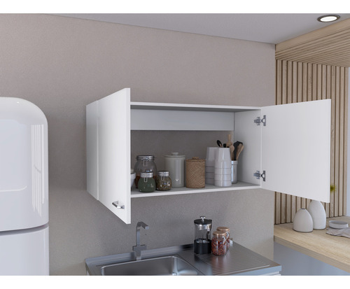 Gabinete Superior De Cocina Napoles Blanco 100x49cm Con Dos