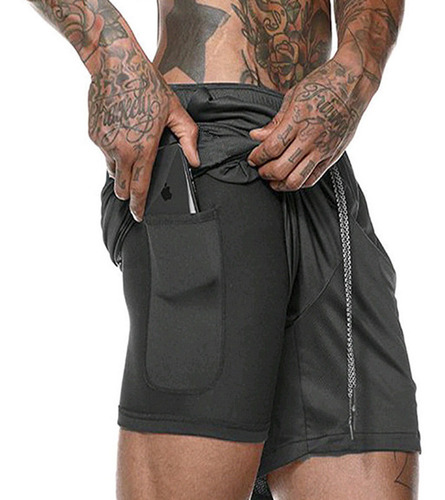 Shorts Dry Fit Basquete C/ Bolso Térmico Toalha Crossfit