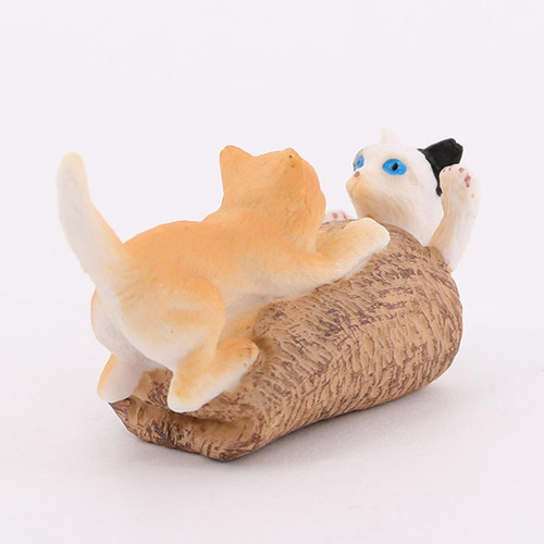 Mini Modelos De Animales, Colección De Gato Jugando