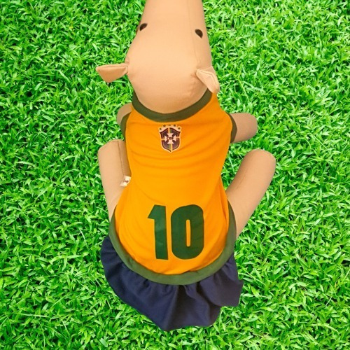 Roupinha Cachorro Vestido Copa Personalizado Tam 10