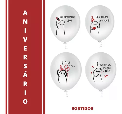 Kit Fiesta! Flork Meme - Bentô Aniversário - Balões + Faixa