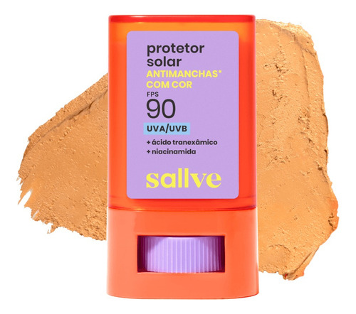 Protetor Solar Sallve Antimanchas Bastão 90fps 15g Tom 4