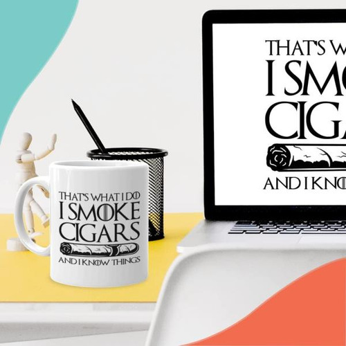 Taza De Café Con Cigarrillos, 11 Oz, Fumo Cigarros Y Sé Cosa