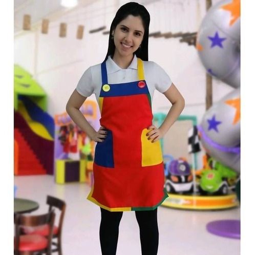 Imagem 1 de 1 de Kit 4 Aventais Recreadores Buffet Infantil Casa De Festas