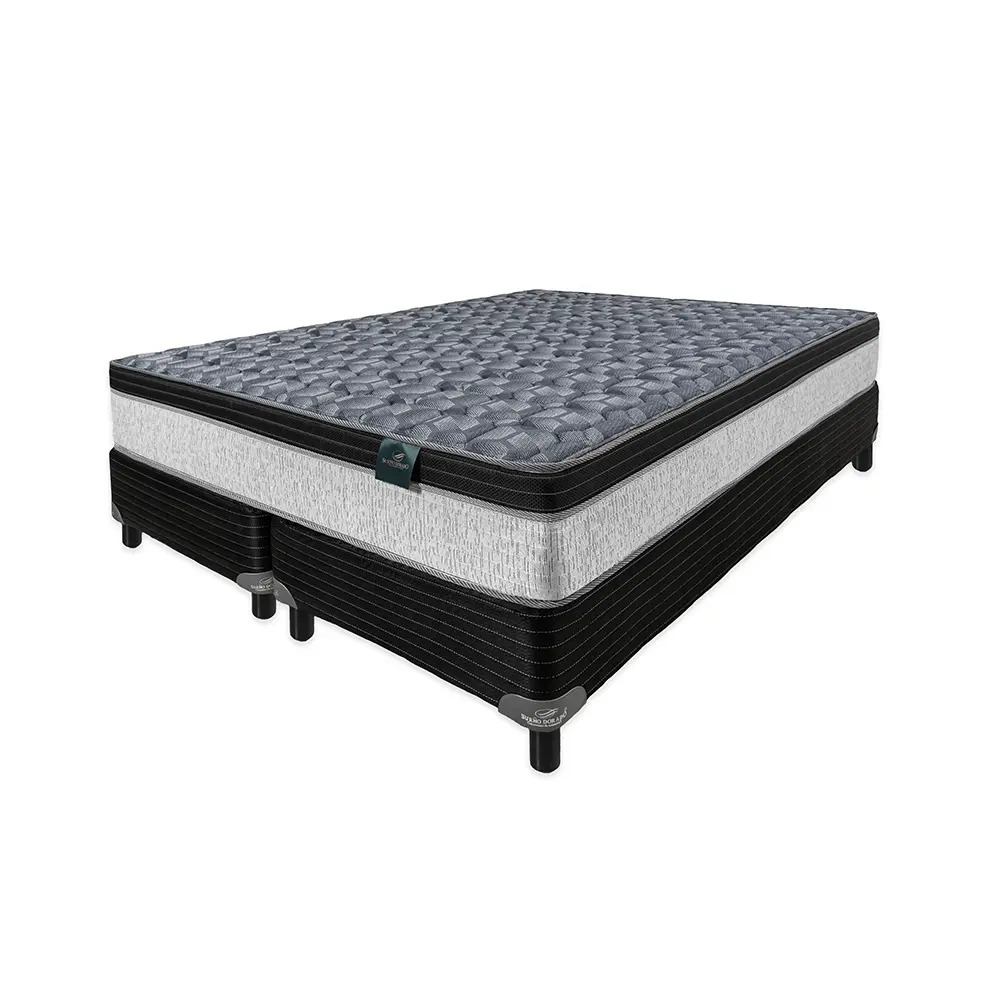 Sommier Y Colchón Sueño Dorado Monza Súper King Resortes 200x200 Cm