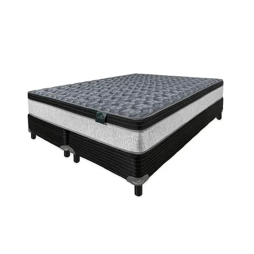 Comprar Sommier Y Colchón Sueño Dorado Monza Súper King Resortes 200x200 Cm Gris Oscuro en Argentina