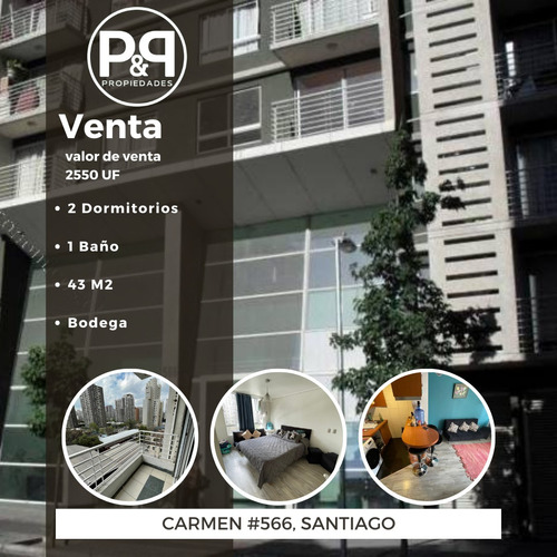 Venta Acogedor Departamento 2d 1b Y Bodega En Stgo Centro