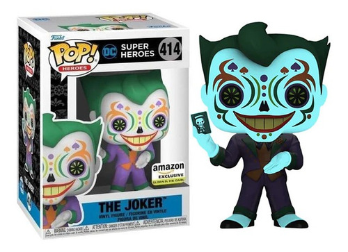 Funko Joker Glow 414 Dia De Muertos Exclusivo Amazon Nuevo