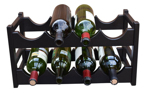 Cava De Vino 100% Madera Para 8 Botellas Hogare | Funcional Chocolate
