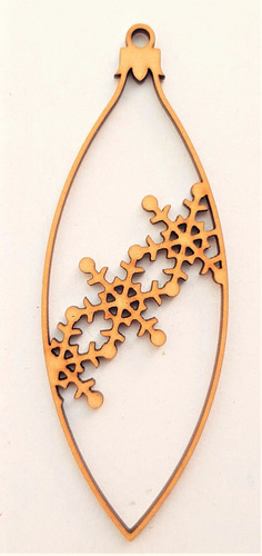 7 Esferas Copos 20cm Adorno Navidad, Mdf, Corte Laser Ese00