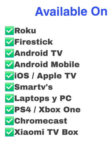 Netflix, Prime Video, Disney+, Hbo Max, Vix, Apple Tv Y Mas