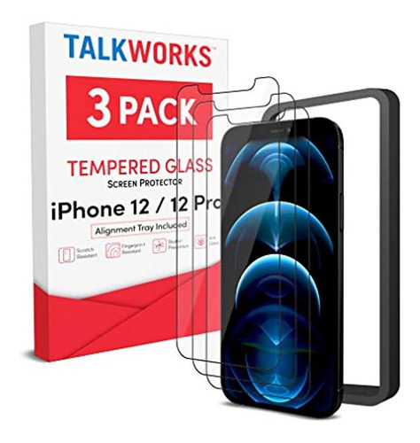 Talk Works Protector De Pantalla Para iPhone 12 (también Par