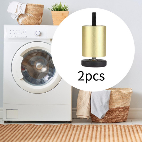 2x Muebles Ajustables Patas Reemplazo De Metal A 12 Cm Oro