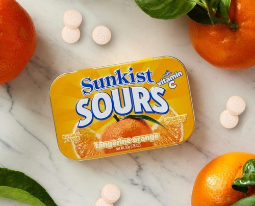 Bala Sunkist Sours Tangerine Orange Big Sky Lata 50g