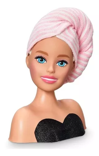 Kit Infantil Brinquedo Menina Busto Barbie Com Maquiagem