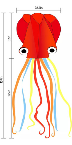Cometa Pulpo Grande Juego Aire Libre Cometa Fácil De Volar